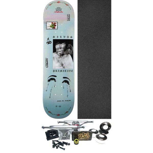 Primitive Skateboarding Miles Silvas Jackson Skateboard Deck - 8.38" x 31.88" - Complete Skateboard Bundle